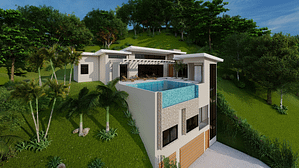 All of the 4 Bedrooms are on the same level and have their own
ensuite bathrooms and 2 of the 4 bedrooms have stunning ocean views and walk in closets. In
addition, there is a guest half bathroom along with a laundry room.