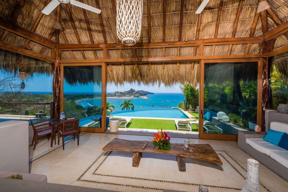 Colores del Pacifico Living Room overlooking Flamingo Marina