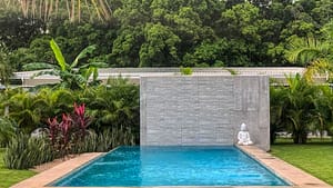 Luxury pool with waterfall at Casa Seahorse Resort, Tamarindo, Costa Rica