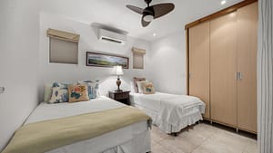 Bright and airy second bedroom with modern finishes at El Destino 1A, Playa Potrero beachfront condo.