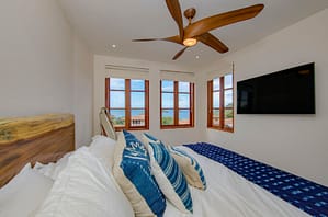 Ocean-View Bedroom at 32 Plaza Central – Luxury & Comfort in Las Catalinas