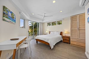 Spacious and luxurious bedrooms with ocean views at Casa Nalifos, Playa Flamingo, Costa Rica.
