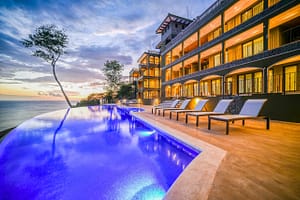 blue and orange pool