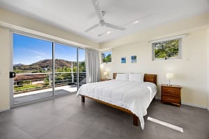 Spacious and luxurious bedrooms with ocean views at Casa Nalifos, Playa Flamingo, Costa Rica.