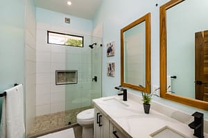 Modern Bathrooms with High-End Finishes at Casa Nueva Vida, Surfside Estates