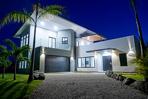 House with night light