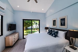 Spacious Master Bedroom with Pool Access at Casa Nueva Vida in Surfside Estates