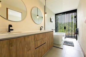 Stylish En-Suite Bathrooms with Modern Amenities in Pacifico Resort Home