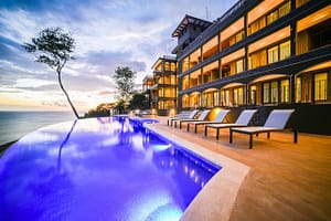 blue and orange pool