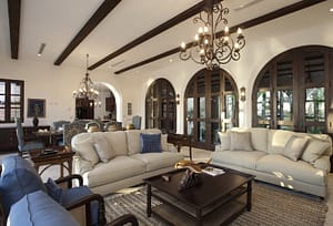 Spacious living room with ocean views at Casa de Tom, Las Catalinas, Costa Rica