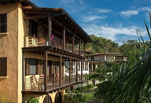 Beachfront balcony with ocean views at Casa de Tom in Las Catalinas, Costa Rica