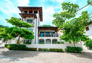 Front view of 9 Calle Cartagena - luxurious ocean view home with multiple storeys and modern design