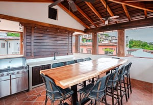 Rooftop pergola at 9 Calle Cartagena - luxurious outdoor space with panoramic ocean views