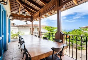 Second-floor balcony at 9 Calle Cartagena - stylish outdoor space with ocean views