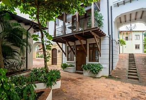 Front view of 9 Calle La Ronda, Las Catalinas, showcasing its modern design and ocean views.