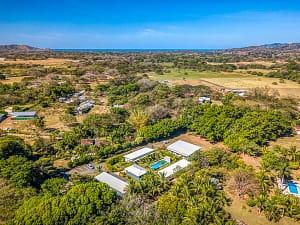 Aerial view of Seahorse Resort, nestled in La Josephina valley near Tamarindo, Costa Rica