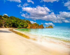 Playa Penca a secluded beach at the western edge of Punta Cacique