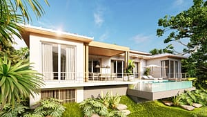 Villa Coral, View 1, Single Floor Villa in Blue Moon Community, Roatan, Honduras