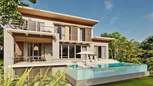 Villa Celeste, View 3. Two Story Plan, Blue Moon, Roatan