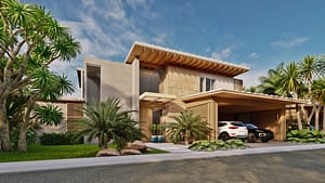 Villa Celeste, View 4. Two Story Plan, Blue Moon, Roatan