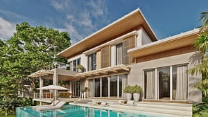 Villa Celeste, View 1. Two Story Plan, Blue Moon, Roatan